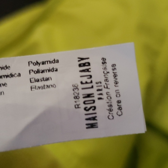 Mason Lejaby Lime Green Two Piece Bikini Swimsuit, L & XL - Picture 12 of 13